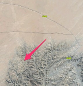 The heavily gullied area near Homeb